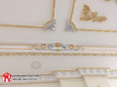 Trần trang trí dát vàng